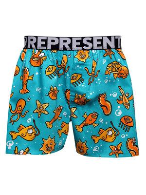 men's boxershorts with Elastic waistband EXCLUSIVE MIKE - Men's boxer shorts REPRESENT EXCLUSIVE MIKE SEA - R1M-BOX-0769S - S