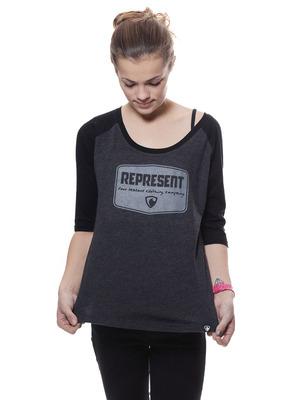 T-SHIRTS FÜR DAMEN - Langarm T-shirt für Frauen REPRESENT GAS STATION - R9W-TLS-1603XS - XS