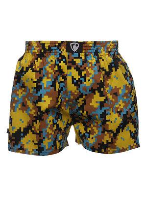 men's boxershorts with woven label EXCLUSIVE ALI - Men's boxer shorts REPRESENT EXCLUSIVE ALI DIGITAL EMOTIONS YELLOW - R7M-BOX-0642S - S