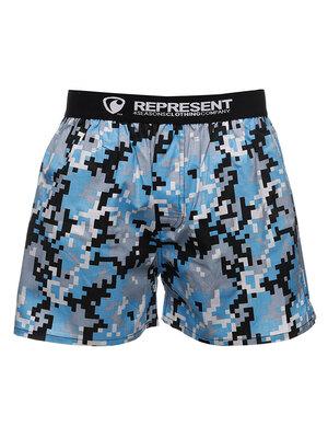 men's boxershorts with Elastic waistband EXCLUSIVE MIKE - Men's boxer shorts REPRESENT EXCLUSIVE MIKE DIGITAL EMOTIONS BLUE - R7M-BOX-0743S - S